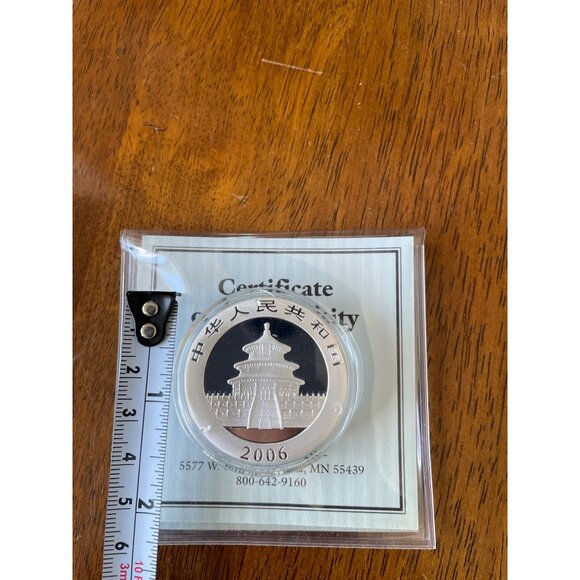 2006 Chinese Silver Panda Coin 1 Oz .999 Fine Silver With Certificate Of Authent - Picture 4 of 6